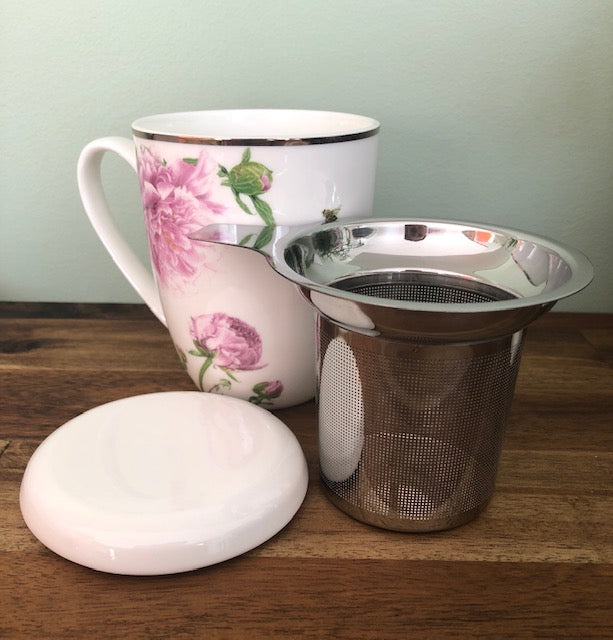 Pink Peonies 3 piece Infuser set