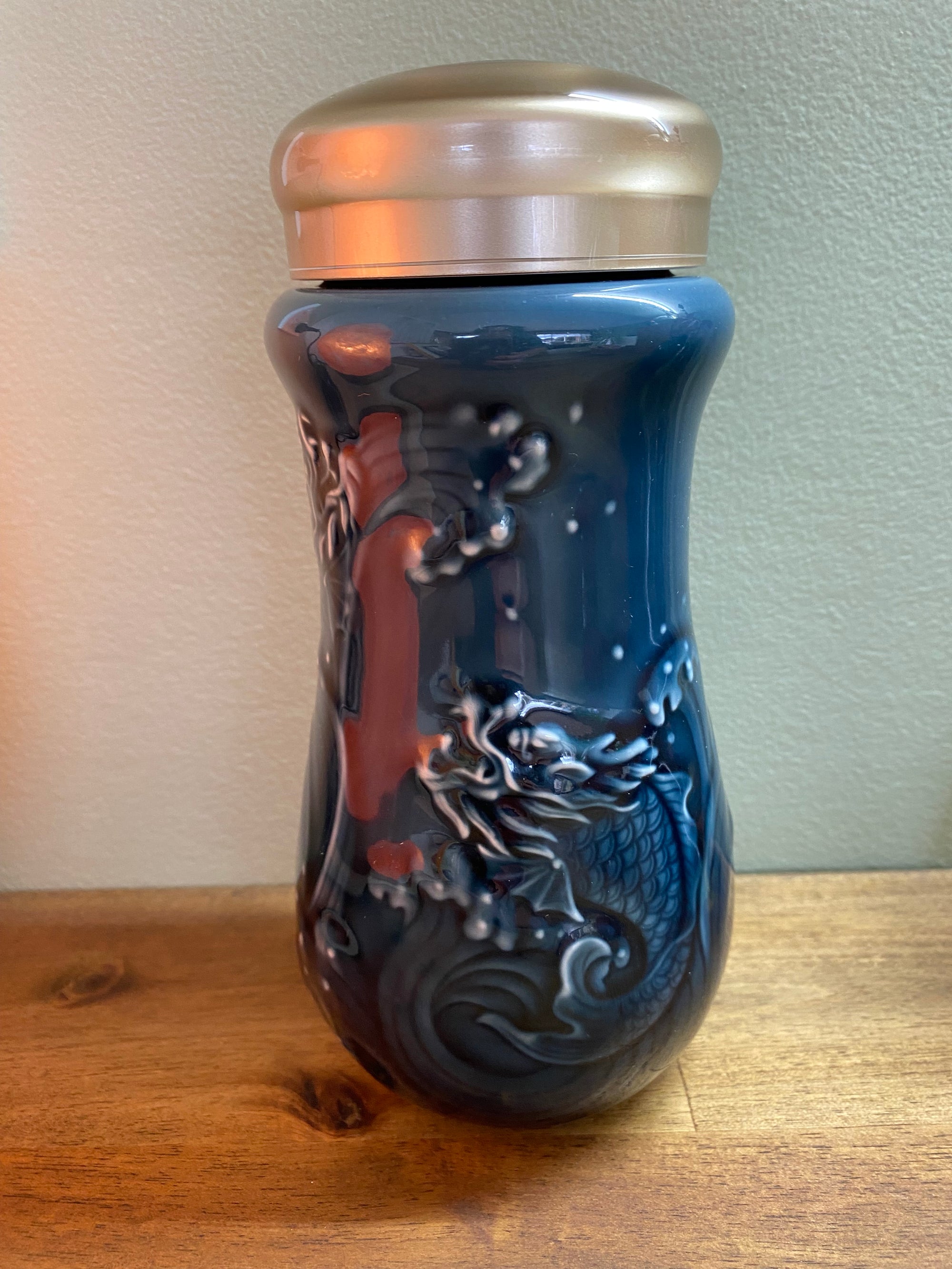 Liven Glaze Prosperity Dragon Travel Mug (Double Wall)